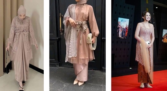 model kebaya warna coksu non hijab dan hijab