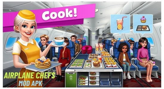 airplane chefs mod apk v7.2.1 unlimited money and gems